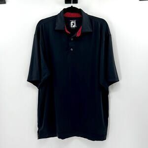FootJoy FJ Prodry Lisle Performance Golf Polo - Black - Medium